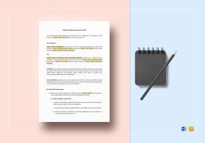 Maintenance Agreement Terms And Conditions Software Maintenance Agreement Var Template