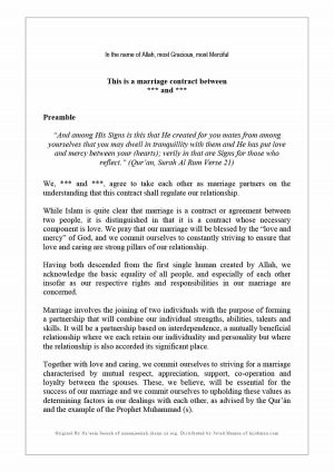 Marriage Termination Agreement 33 Marriage Contract Templates Standart Islamic Jewish