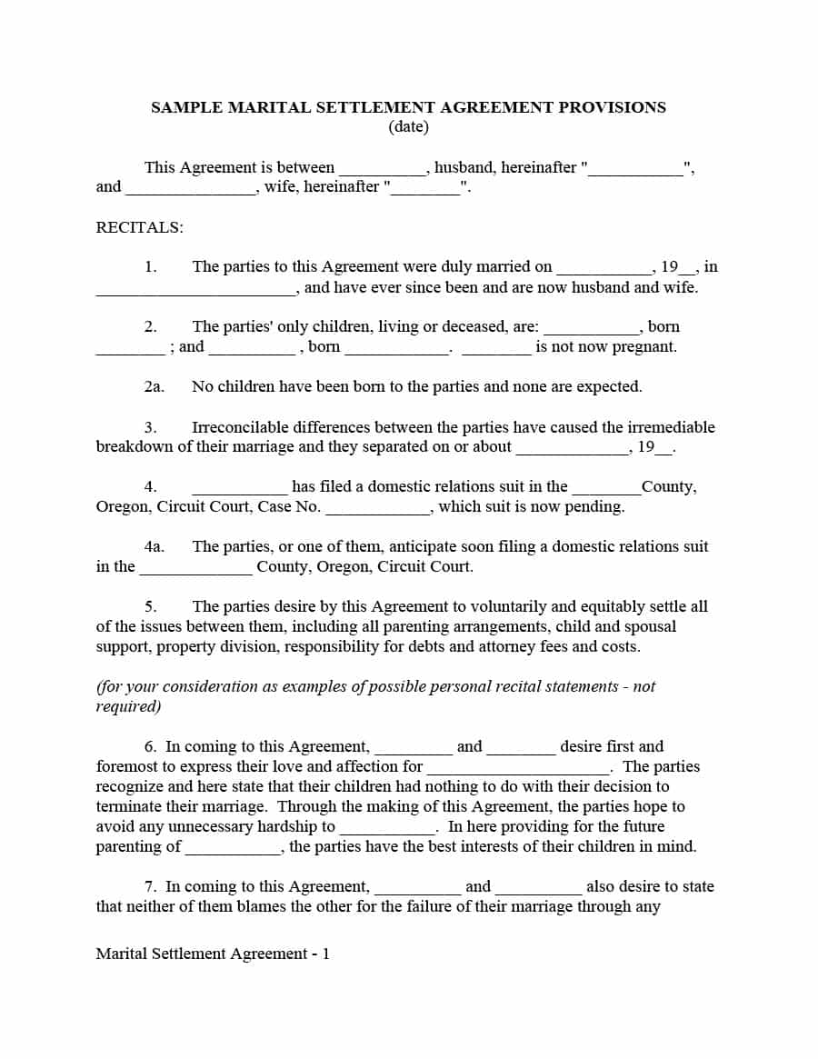 Marriage Termination Agreement 33 Marriage Contract Templates Standart Islamic Jewish