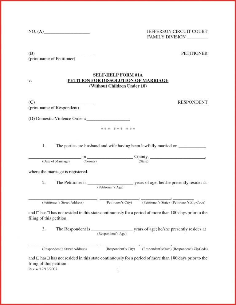 Marriage Termination Agreement Lovely Separation Papers Types Of Letter ...