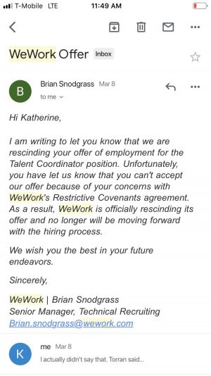 Mess Contract Agreement Hr Issues Wework Employee Contract Scandal Blind