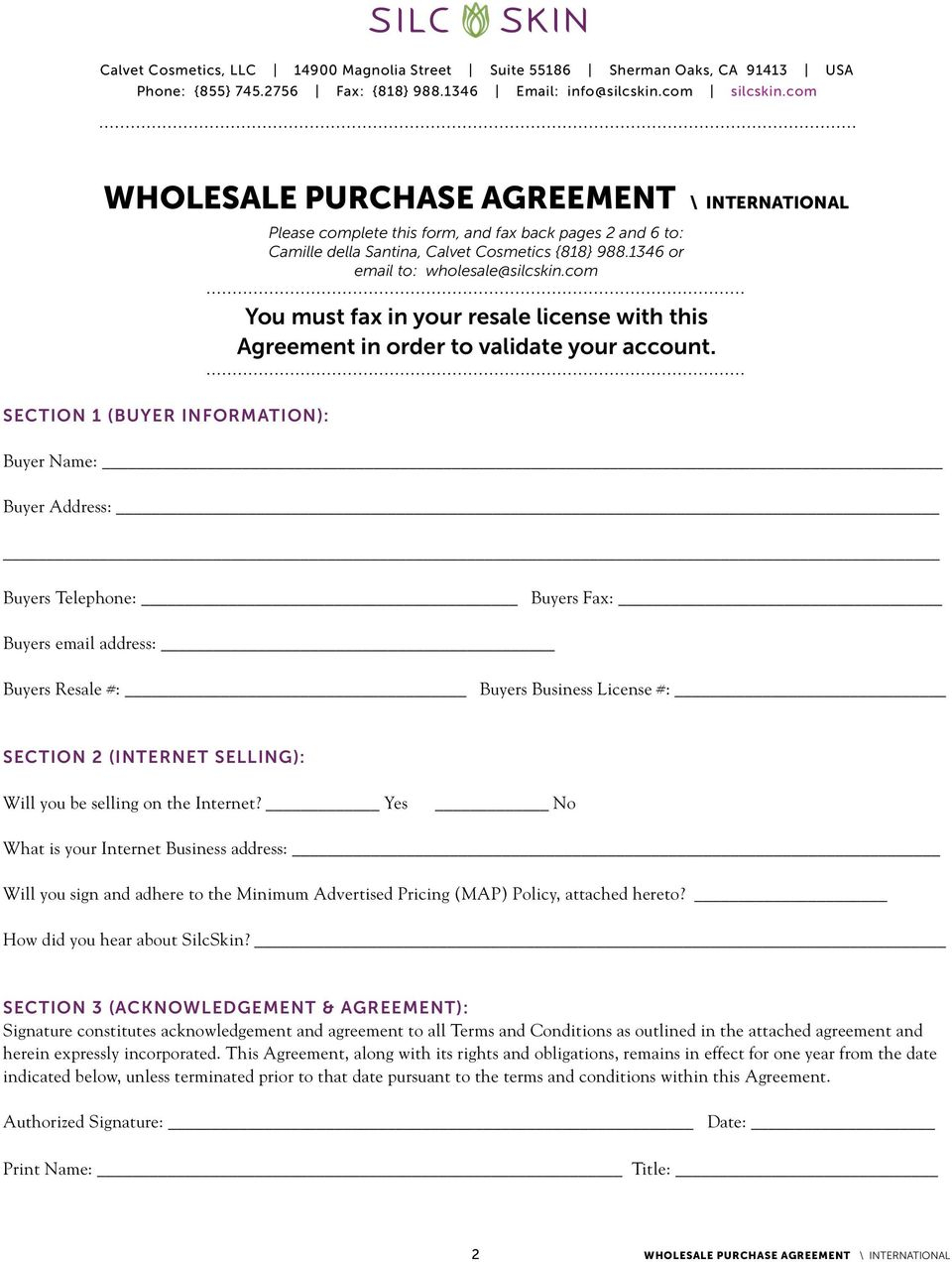 Minimum Purchase Agreement Wholesale Purchase Agreement Pdf
