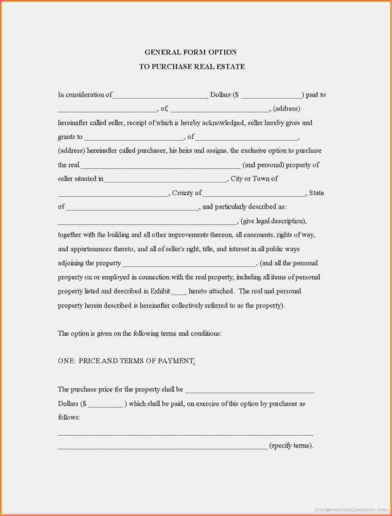 Mn Real Estate Purchase Agreement Real Estate Purchase Agreement Minnesota Lovely 13 Unique Free Real