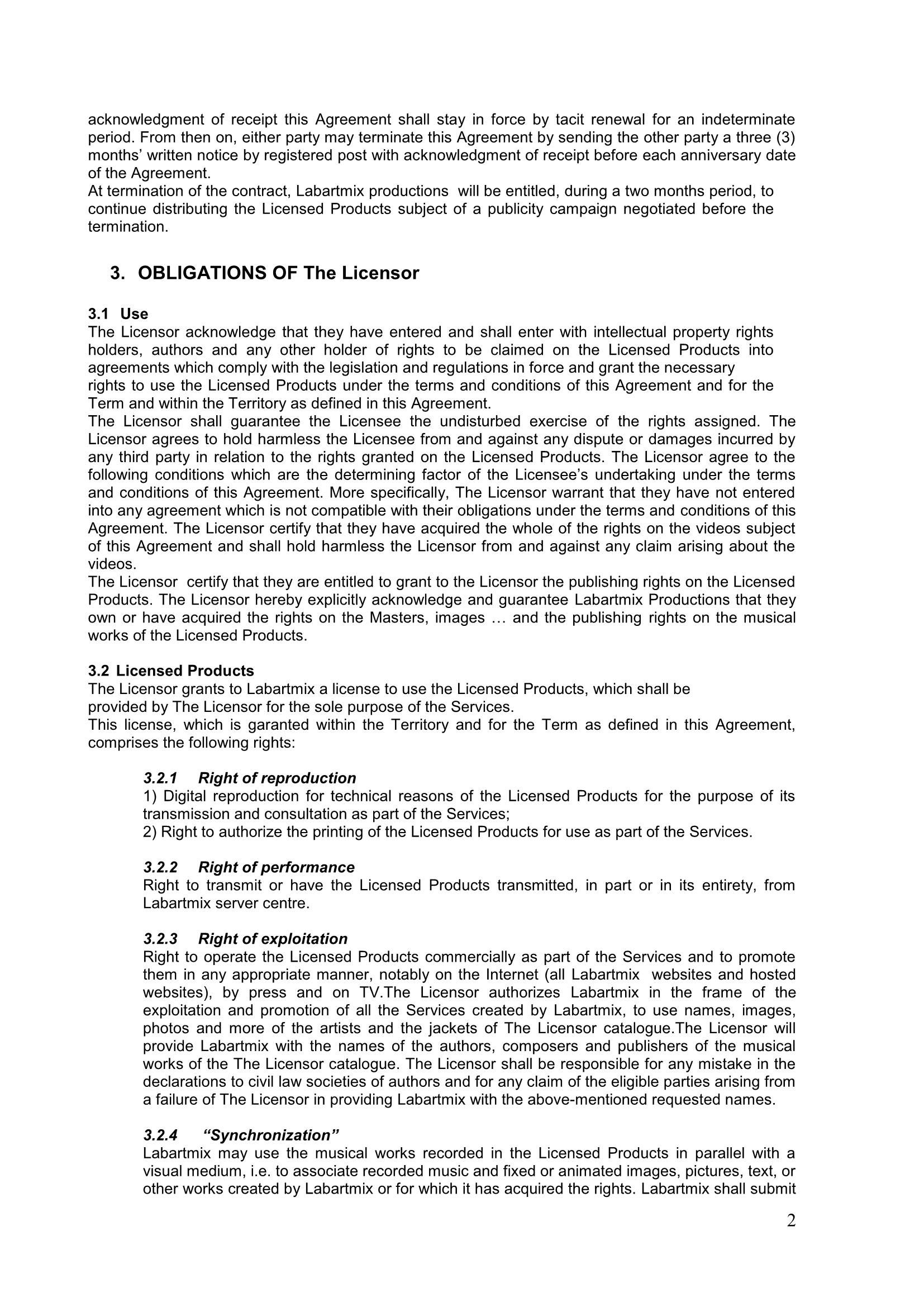 Music Rights Agreement License Agreement Pages 1 9 Text Version Fliphtml5