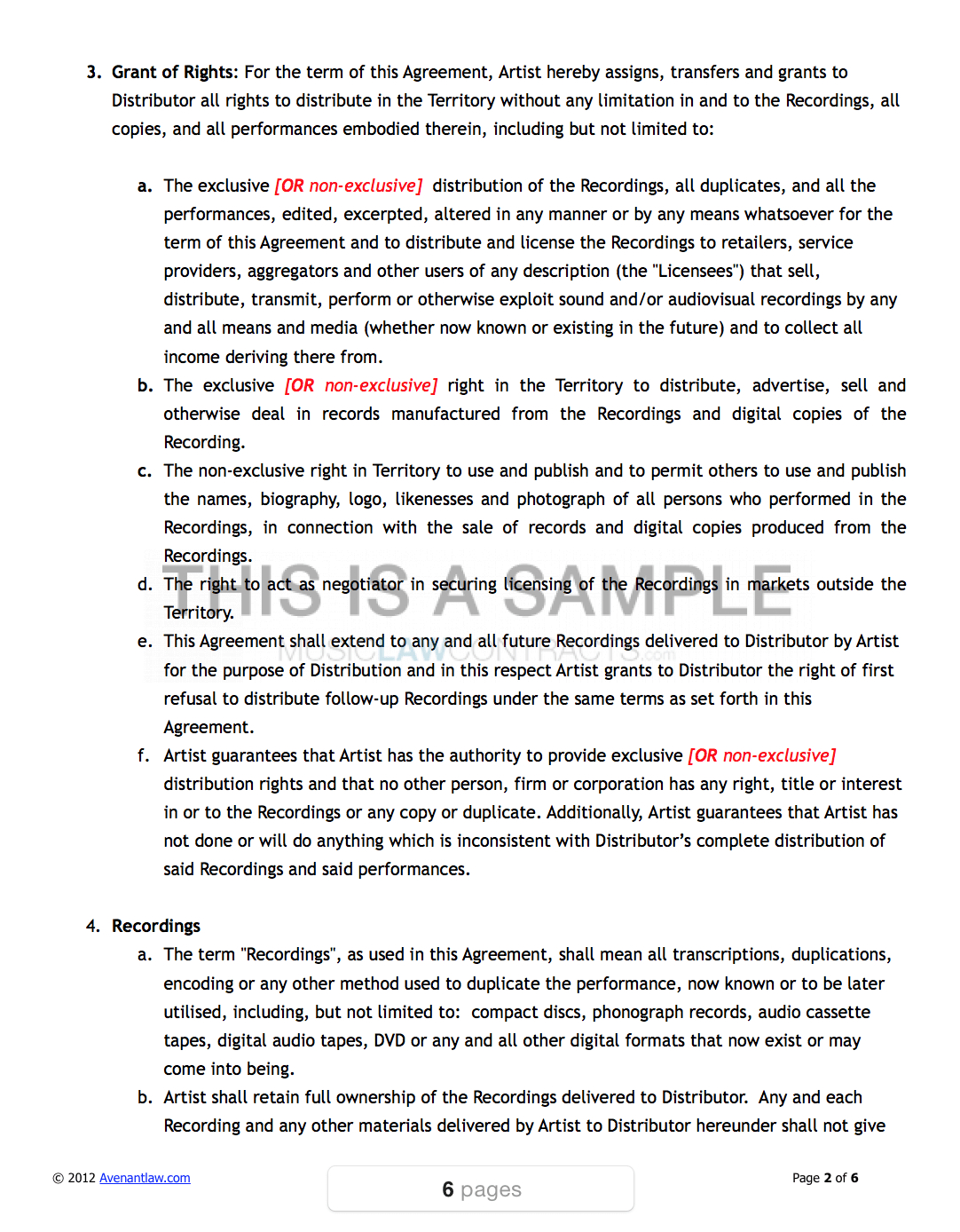 Music Rights Agreement Music Artist Contract Template 11 Music Publishing Contract