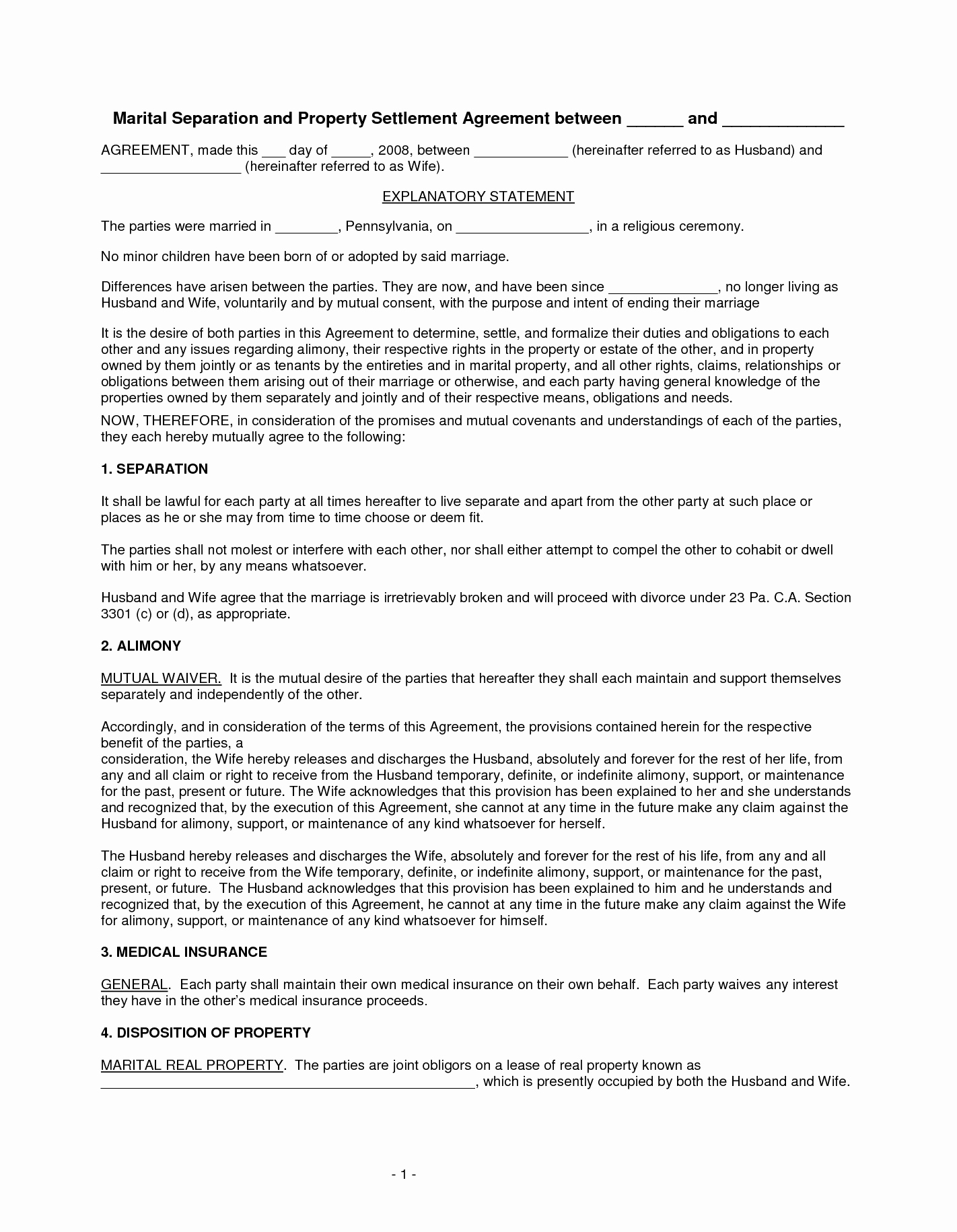 Nc Separation Agreement Template Nc Separation Agreement Template Stcharleschill Template