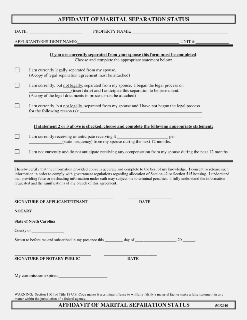 Nc Separation Agreement Template The Latest Trend In Nys Separation Form Information