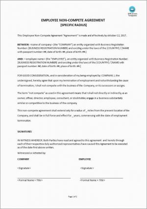Non Compete Agreement Pdf Non Compete Agreement Template Free Download New Contractor Non Pete