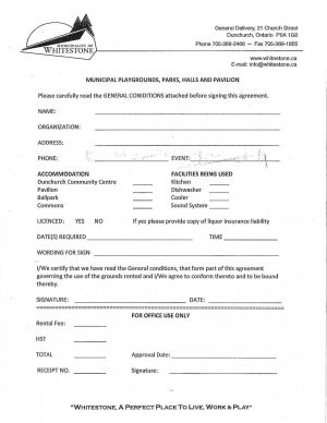 Office Rental Agreement Rental Agreement Form Municipality Of Whitestone
