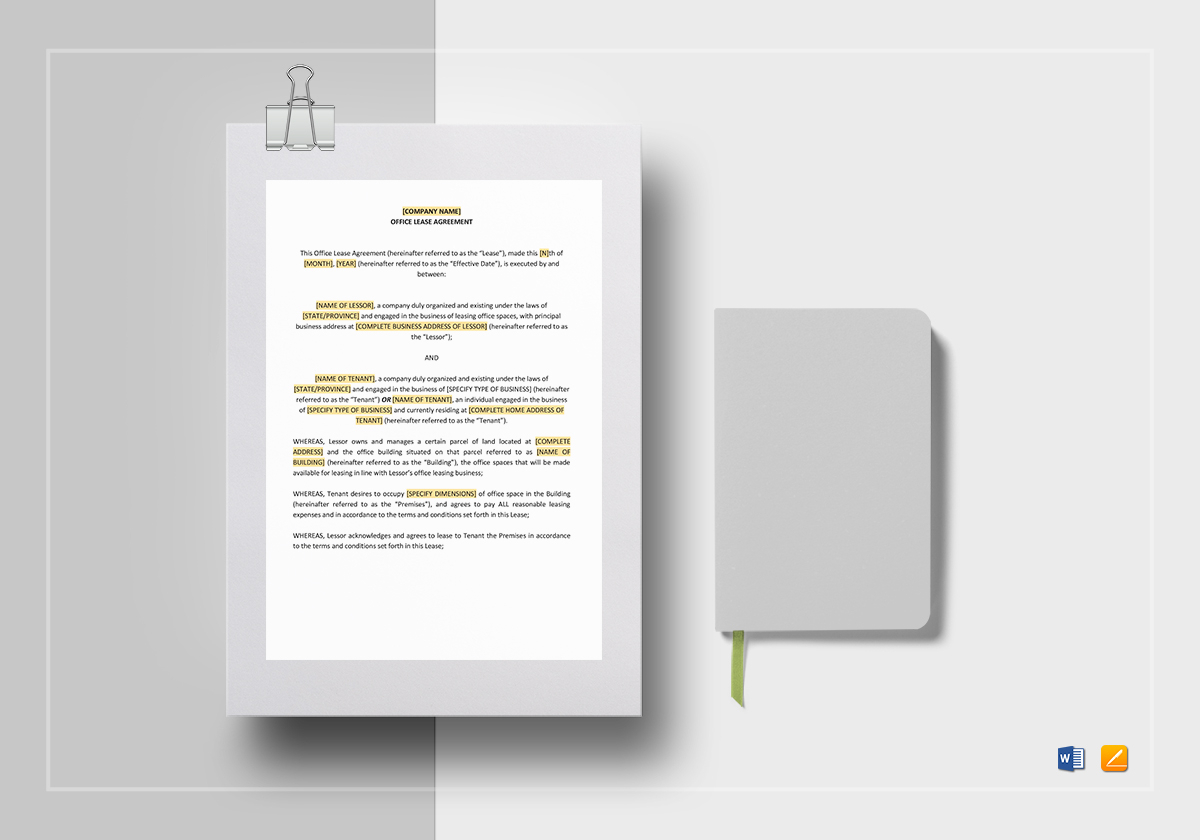 Office Tenancy Agreement Template Office Lease Agreement Template