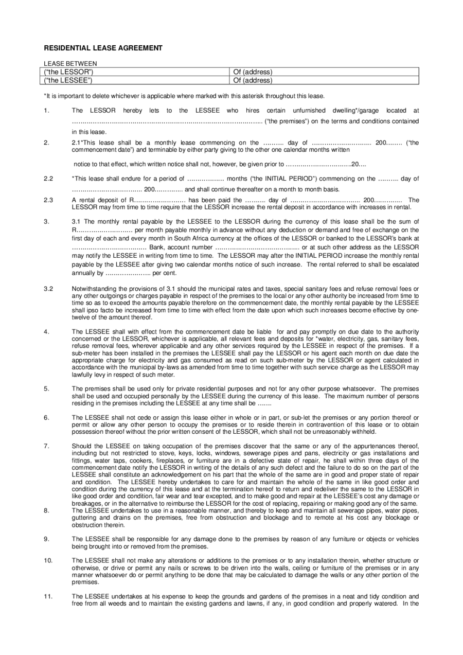 Ohio Residential Lease Agreement 2019 Lease Agreement Fillable Printable Pdf Forms Handypdf