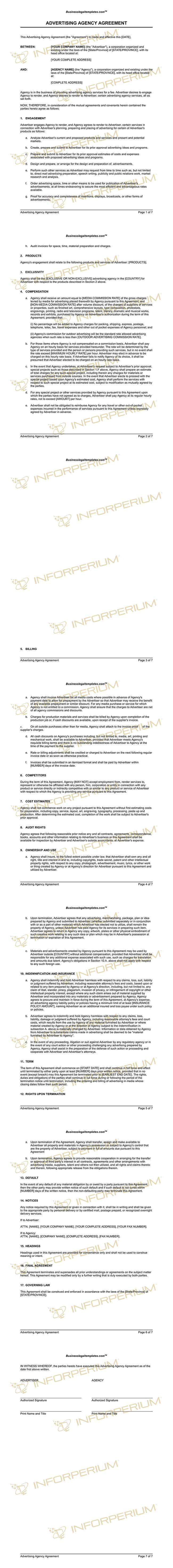 Online Marketing Agreement Best Sales Marketing Documents Agreements Templates Letter