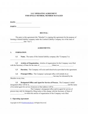Operating Agreement Form 005 Template Ideas Operating Agreement For Llc Alabama Form Wondrous