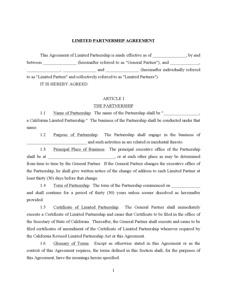 Partnership Agreement Pdf Download Partnership Agreement Form 6 Free Templates In Pdf Word Excel