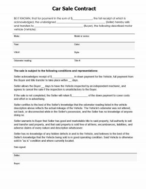 Payment Agreement Contract For Car 42 Printable Vehicle Purchase Agreement Templates Template Lab 300x388 