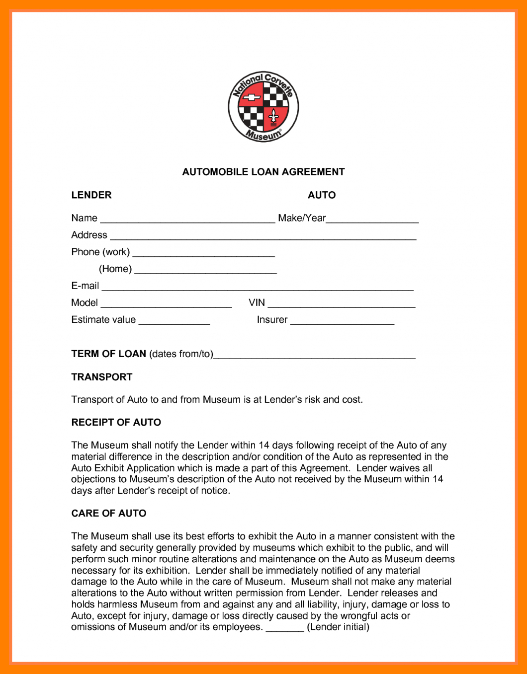 Payment Agreement Contract For Car 6 Take Over Car Payment Contract Template Return Receipt Form