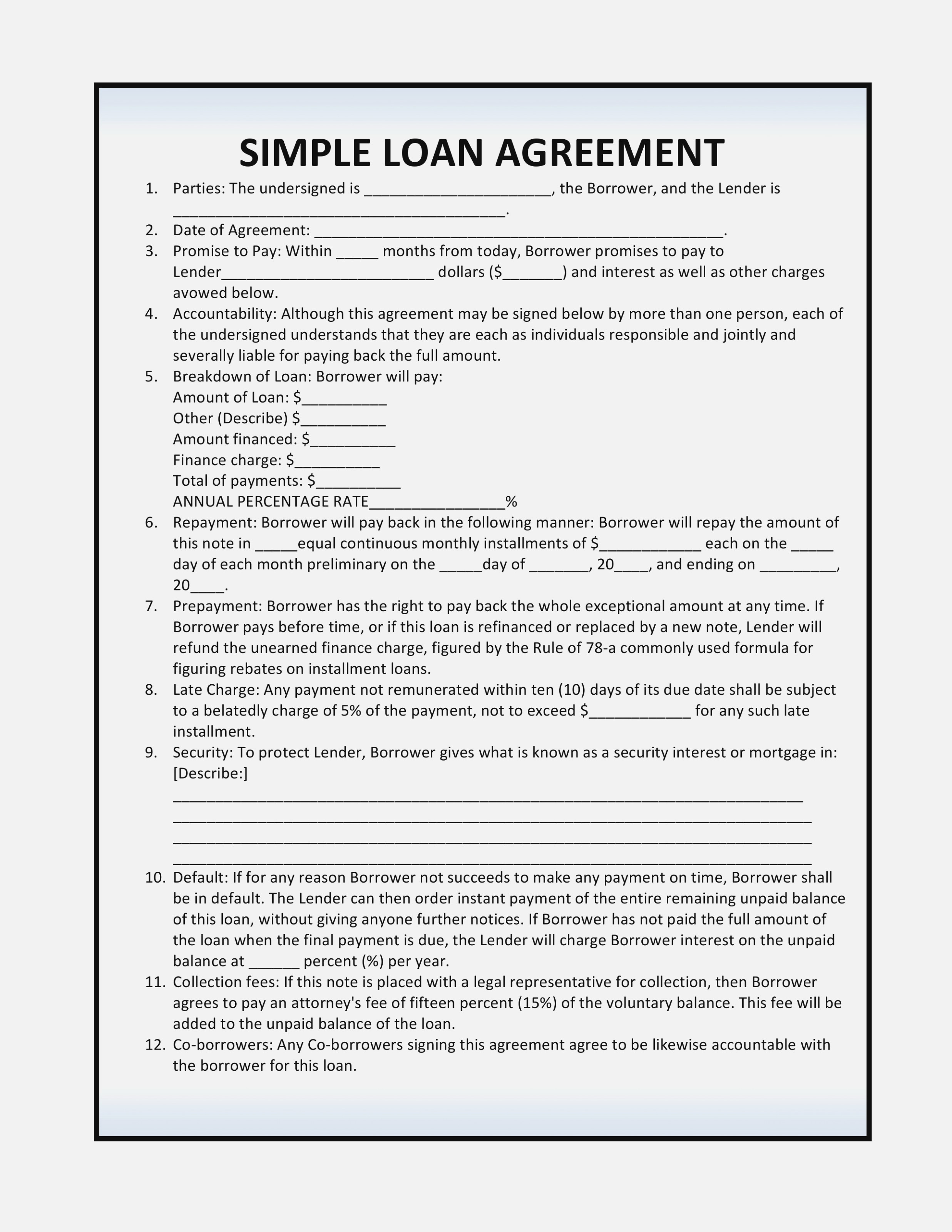 Personal Loan Agreement Template The 14 Reasons Tourists Realty Executives Mi Invoice And Resume