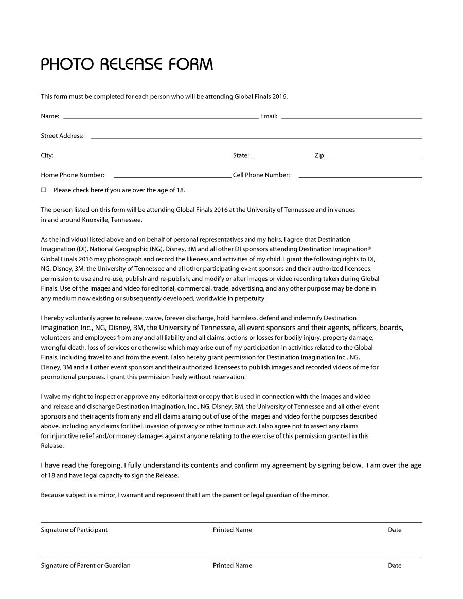 Portrait Agreement Form 53 Free Photo Release Form Templates Word Pdf Template Lab