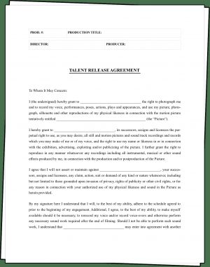 Portrait Agreement Form The Complete Guide To Actor Release Forms Free Template