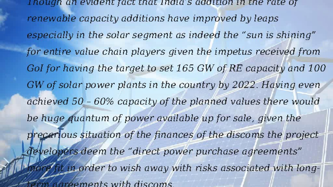 Power Purchase Agreement India Direct Power Purchase Agreements In India