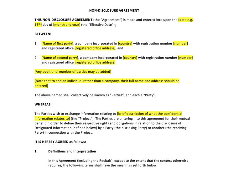 Preferred Vendor Agreement Template Non Disclosure Agreement Template Preferred Vendor Agreement Template Non Disclosure Agreement Template