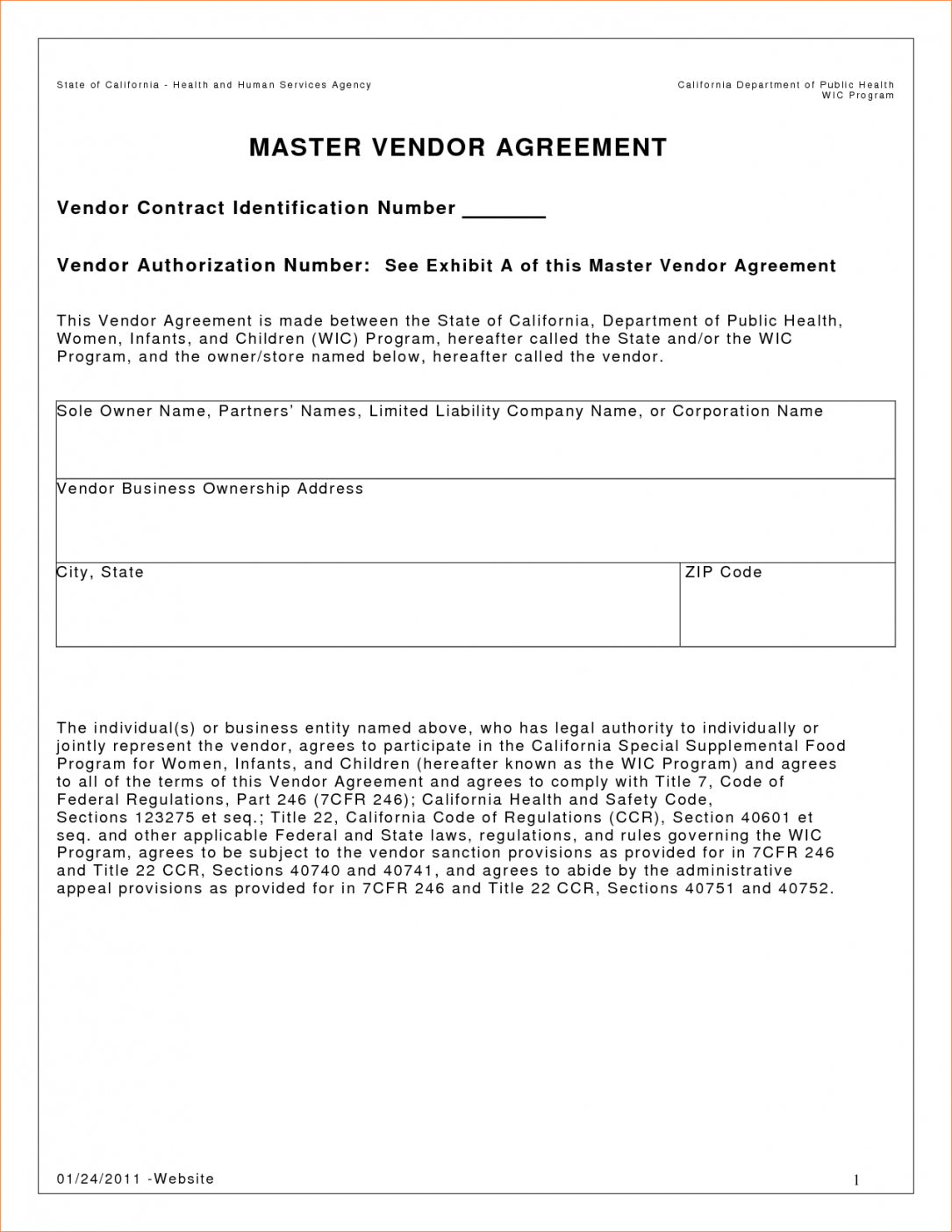 Preferred Vendor Agreement Template Our Simple Vendor Agreement Template Underfontanacountryinn