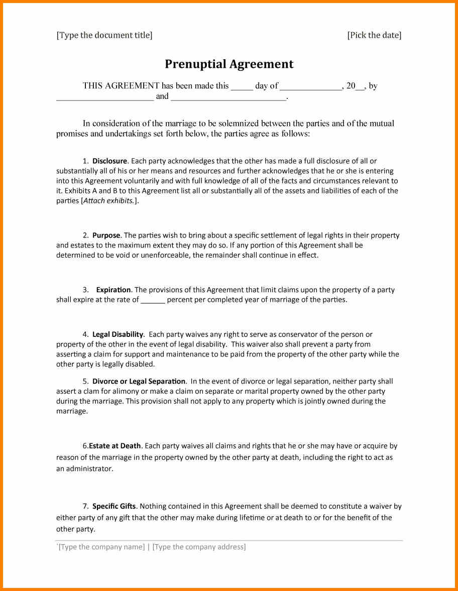 Prenuptial Agreement Checklist 11 Examples Of Prenuptial Agreements West Of Roanoke