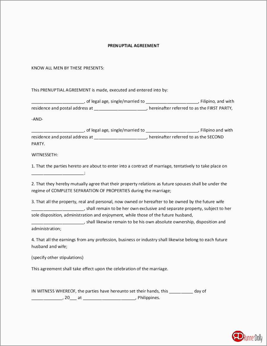 Prenuptial Agreement Form Pdf Fresh Prenup Template Free Best Of Template
