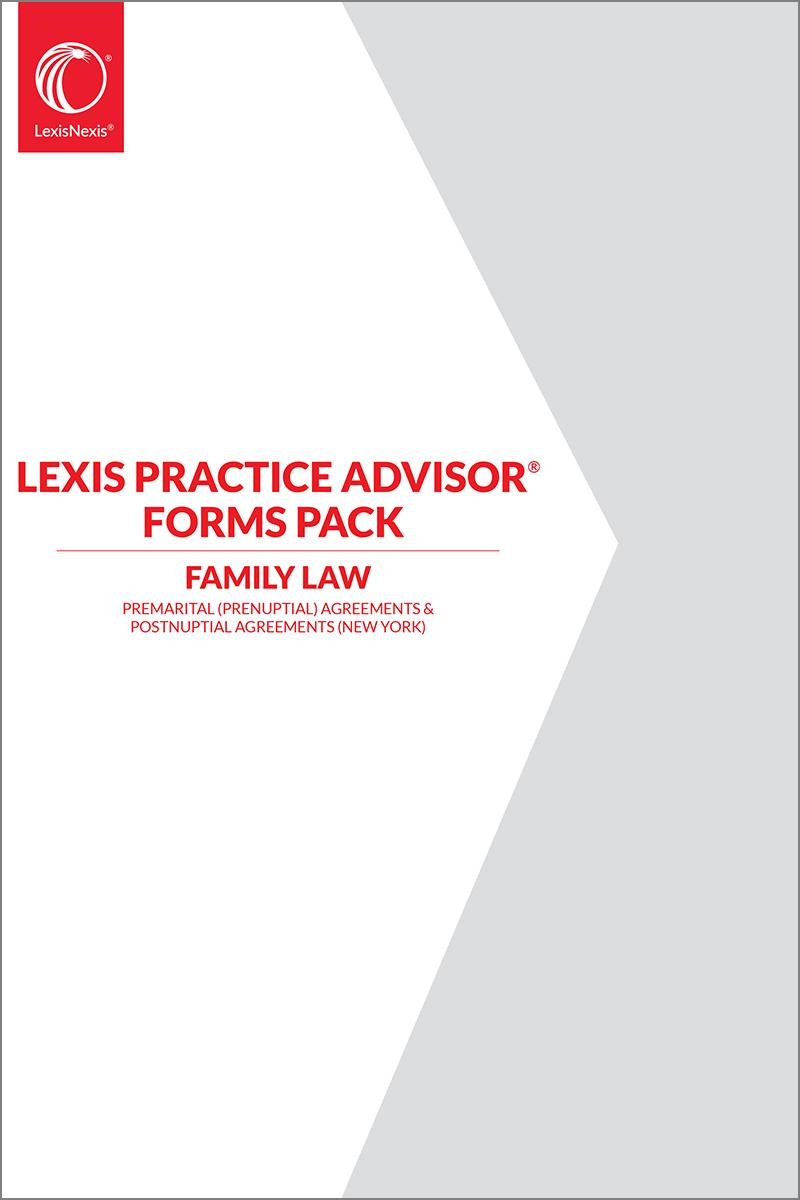Prenuptial Agreement New York Lexis Practice Advisor Forms Pack Premarital Prenuptial