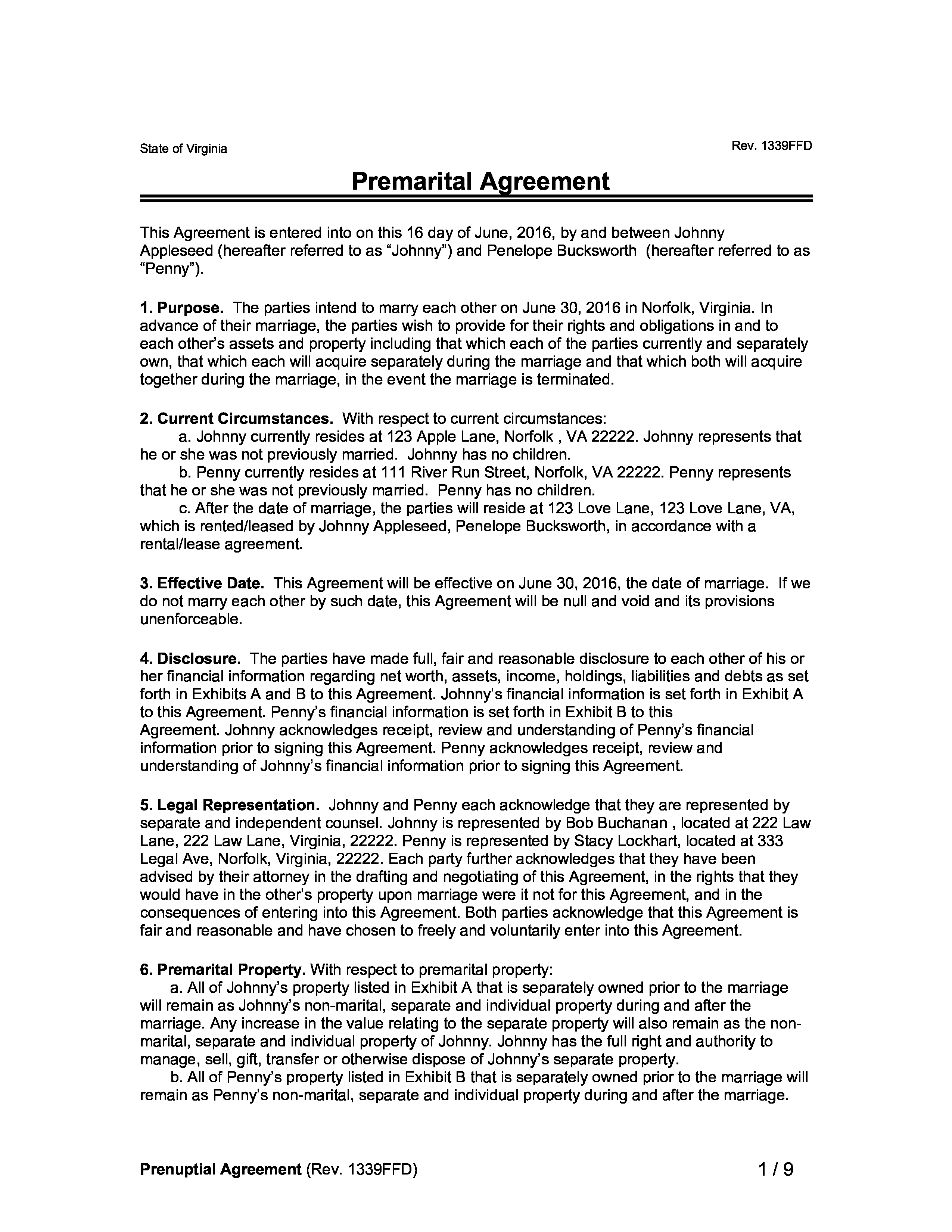 Prenuptial Agreement Virginia 20 Example Prenuptial Agreement Virginia Sample Docs For Word For