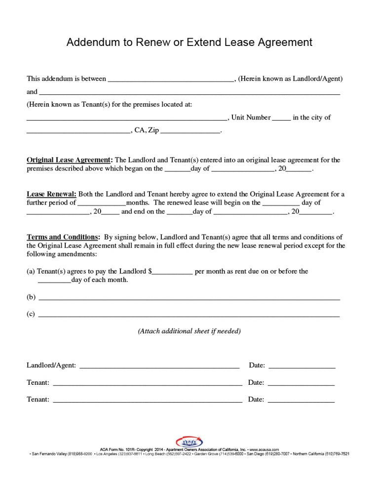 Printable Lease Agreement 36 Best Lease Renewal Letters Forms Word Pdf