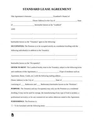 Printable Lease Agreement Free Rental Lease Agreement Templates Residential Commercial