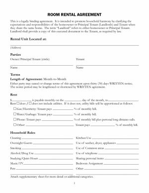 Printable Lease Agreement Printable Interesting Room Rental Lease Agreement Form Template With