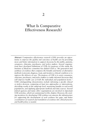 Priority Agreement Definition 2 What Is Comparative Effectiveness Research Initial National