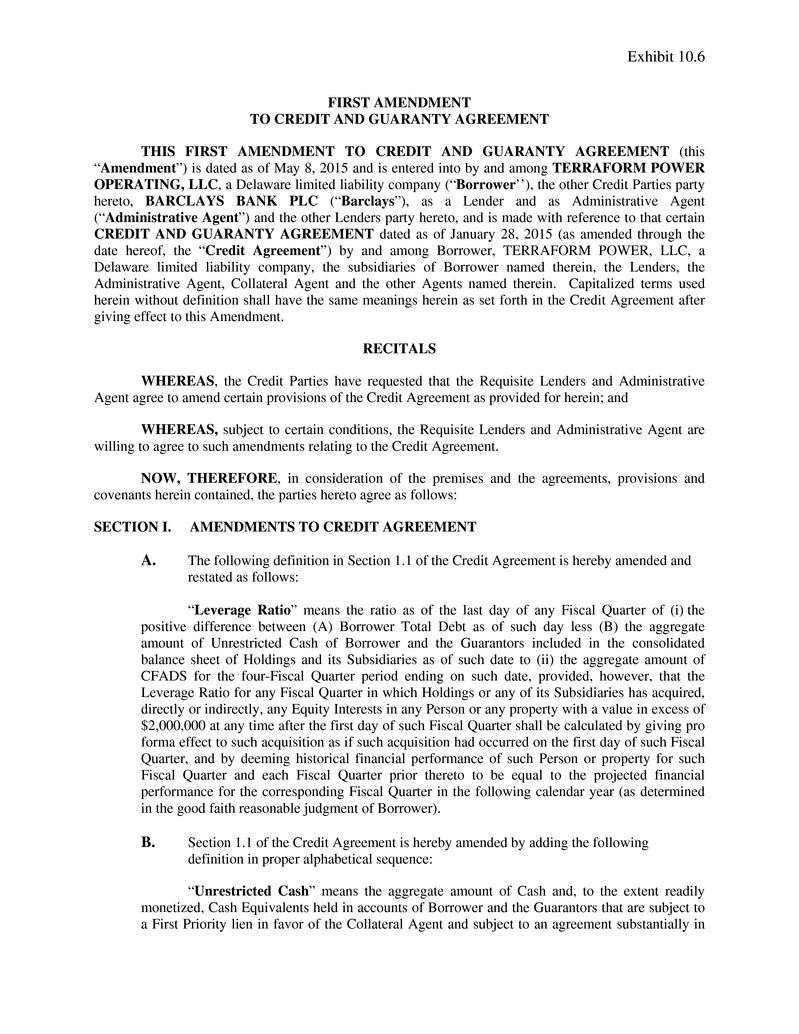 Priority Agreement Definition Ex106terpfirstamendmentt