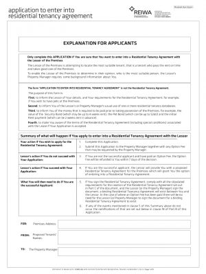 Private Rental Agreement Wa Reiwa Form Application Fill Online Printable Fillable Blank