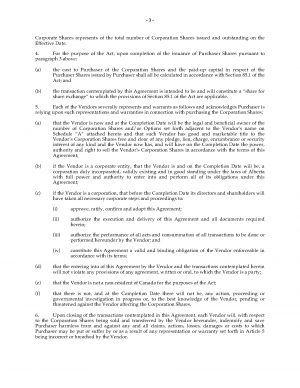 Product Purchase Agreement Template Alberta Share Purchase Agreement For Reverse Takeover