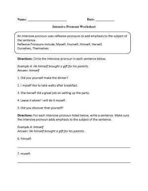 Pronoun Antecedent Agreement Exercises Free Pronoun Worksheet For 2nd Grade Printable Worksheets And