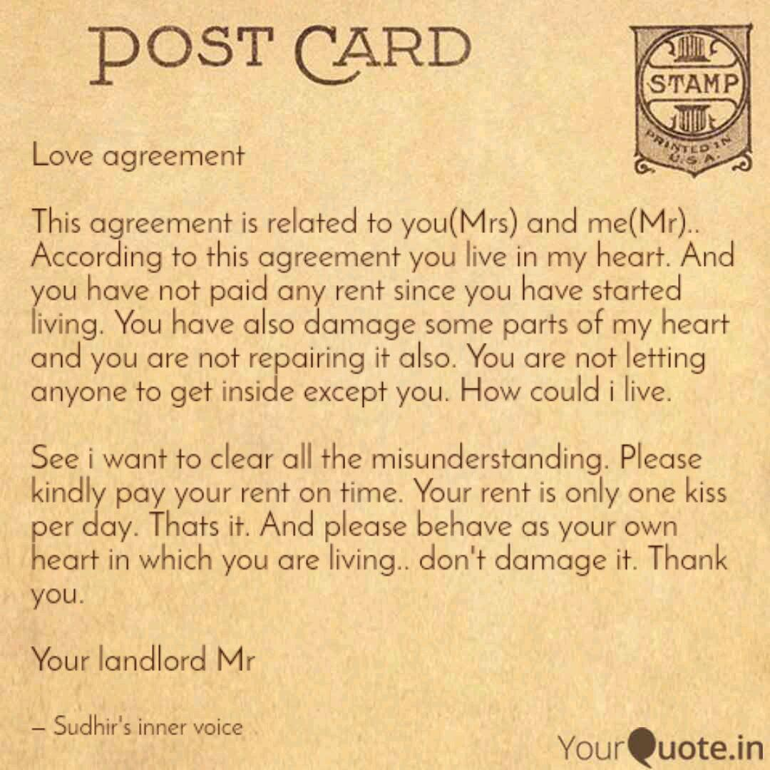 Quotes On Agreement Love Agreement This Agr Quotes Writings Sudhir Kumar