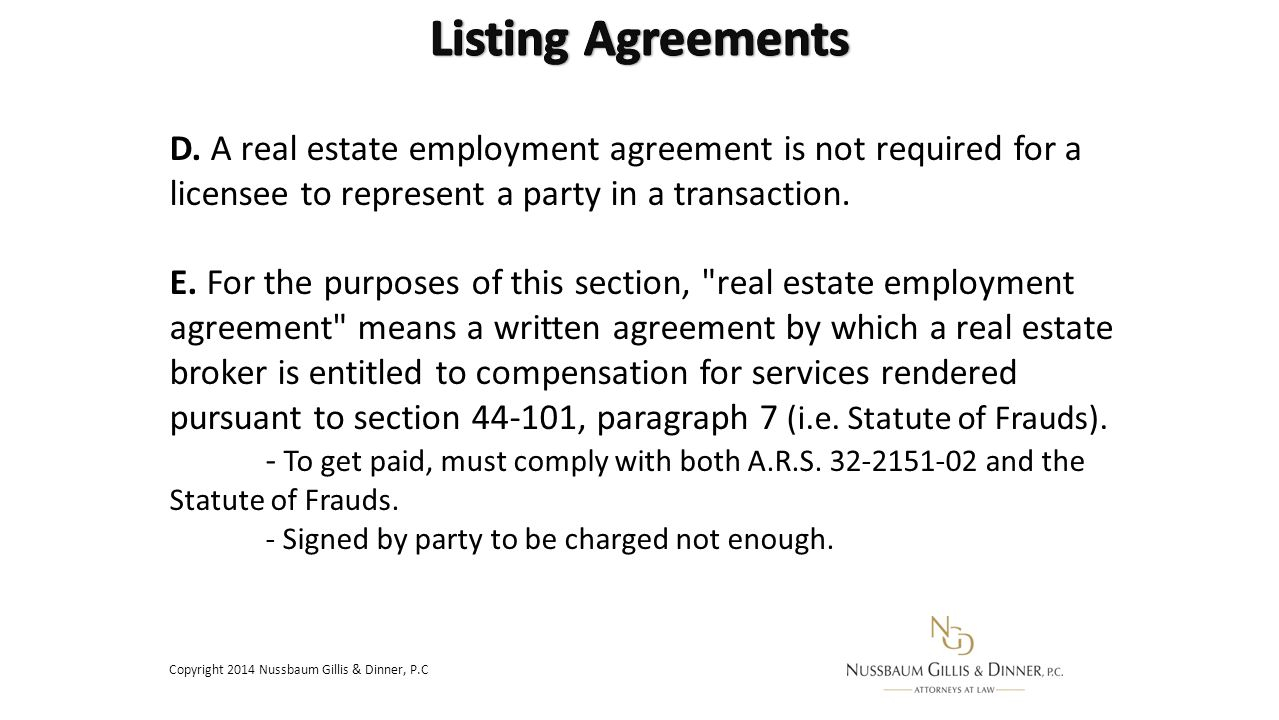 Real Estate Broker Employment Agreement Protecting Your Assets And Getting Paid A Legal Overview Ppt Download