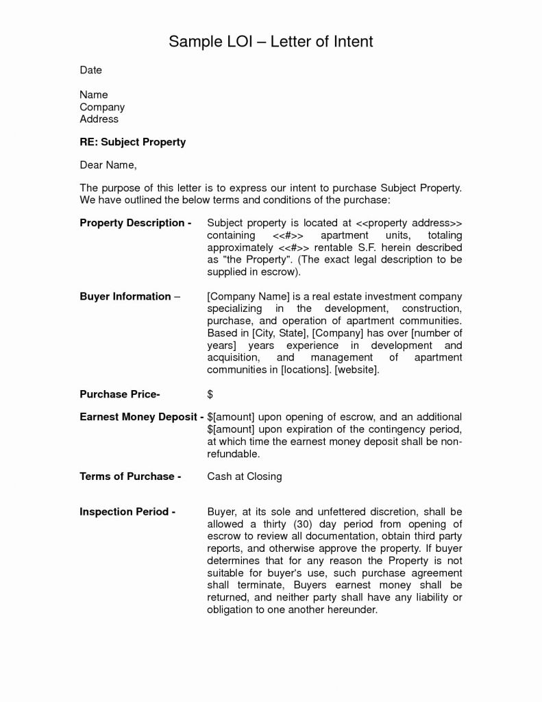 Real Estate Intent To Purchase Agreement 037 Letter Of Intent To Buy Business Sample Free Templatehase New