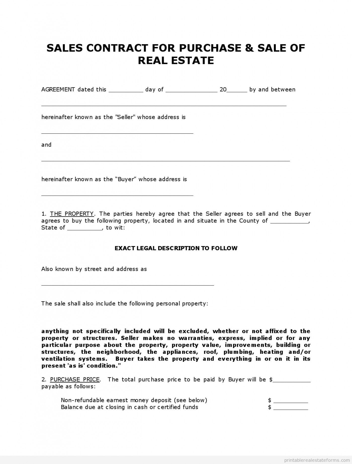Real Estate Purchase Agreement Form Real Estate Purchase Agreement United States Form Lawdepot And House