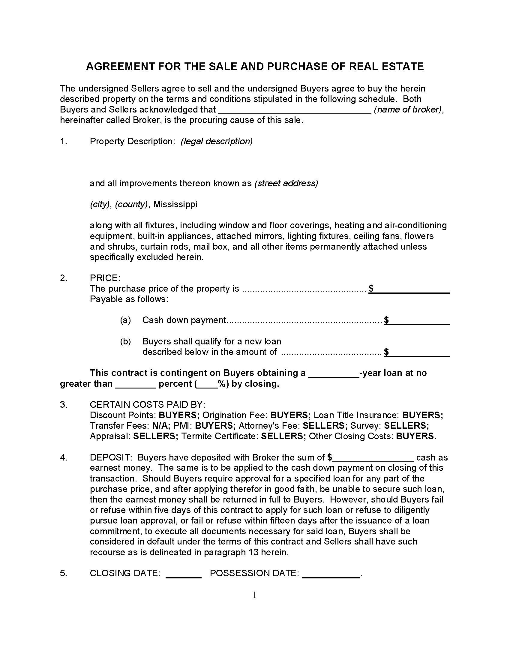 Real Estate Purchase Agreement Form Residential Purchase Agreement Form House Contract Example Ifornia
