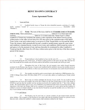 Rent To Own Agreement 005 Rent To Own Contract Form 1 Agreement Template Imposing Ideas Uk