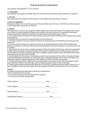 Rent To Own Agreement Lease Option Agreement Lease Purchase Option Ezlandlordforms
