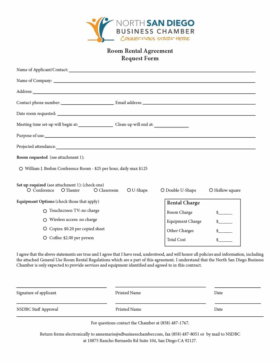 Rental Agreement Contract 39 Simple Room Rental Agreement Templates Template Archive