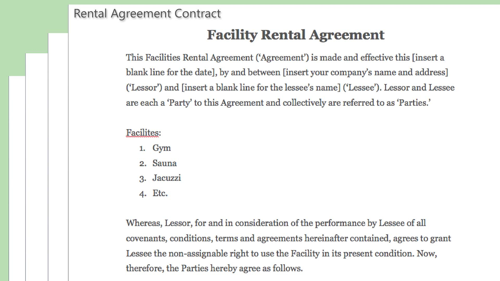 Rental Agreement Contract Rental Agreement Contract Construction Forum