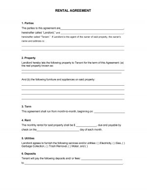 Rental Agreement Free Form 005 Template Ideas Free Rental Lease Agreement Form Pdf 693886