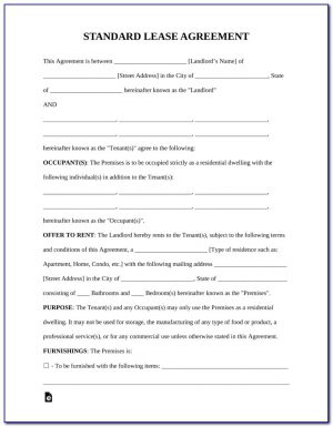 Rental Agreement Pa Residential Lease Rental Agreement Form Ohio Form Resume