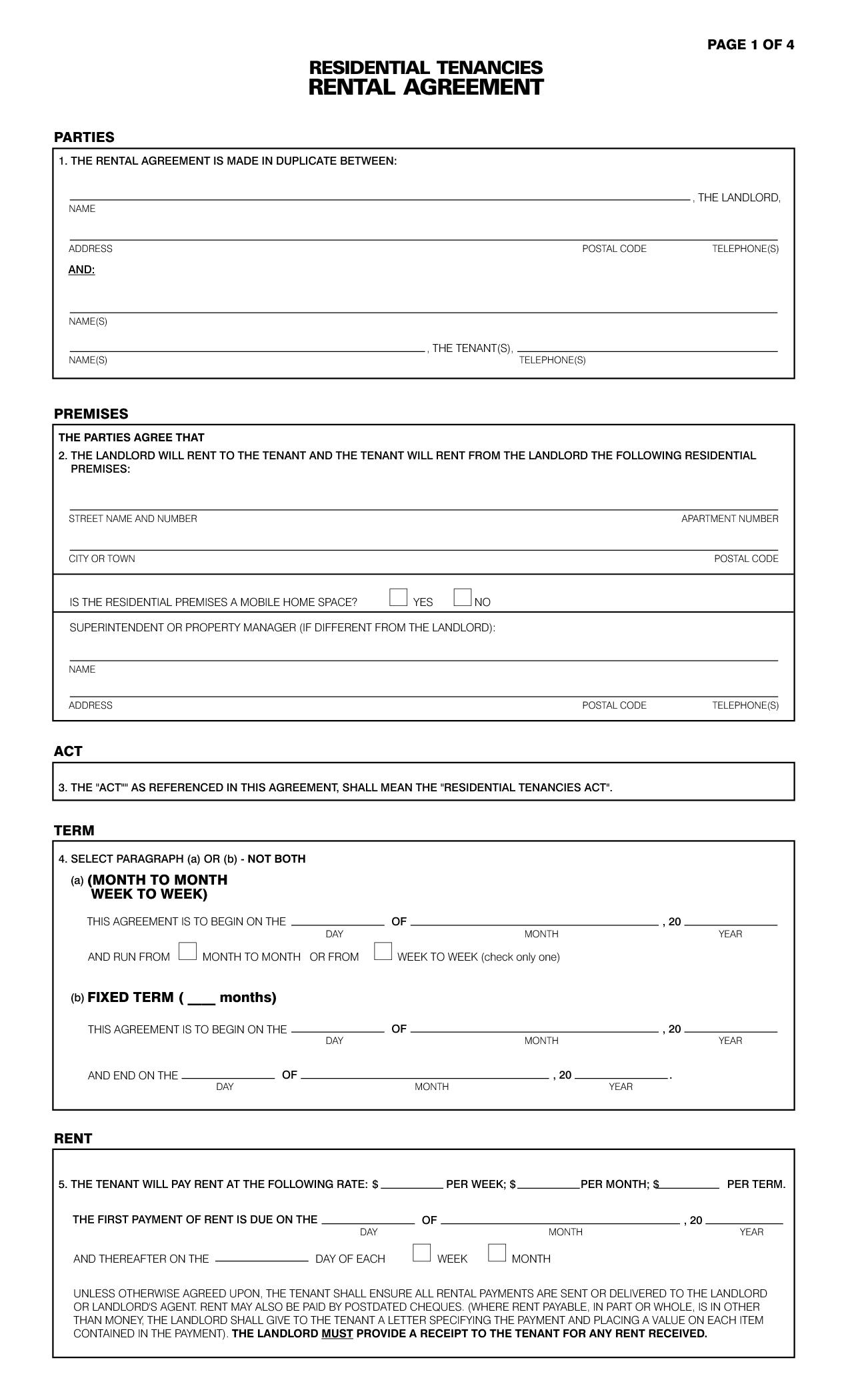 Rental Agreement Template Free Residential Lease Agreement Template Free Download Blank Rental